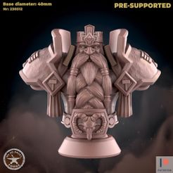 230512-Dwarf_Leader_BUST1.jpg 3D-Datei Büste eines Zwergenanführers・Modell zum Herunterladen und 3D-Drucken