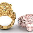 3.png MALE LION RING 3D PRINTABLE MODEL