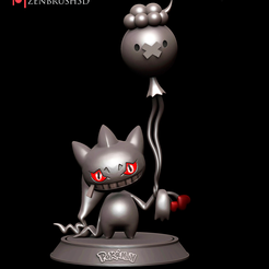 \®@ | ZENBRUSH3D 3D file Banette Drifloon - Pokemon・Template to download and 3D print