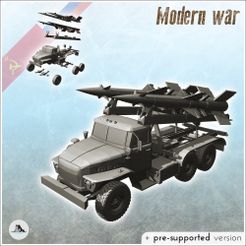 1-PREM.jpg Fichier STL S-125 Neva Pechora SA-3 Goa SAM missiles truck - Soviet Union Communism Red Army Military Russia Cold Era War・Modèle à télécharger et à imprimer en 3D