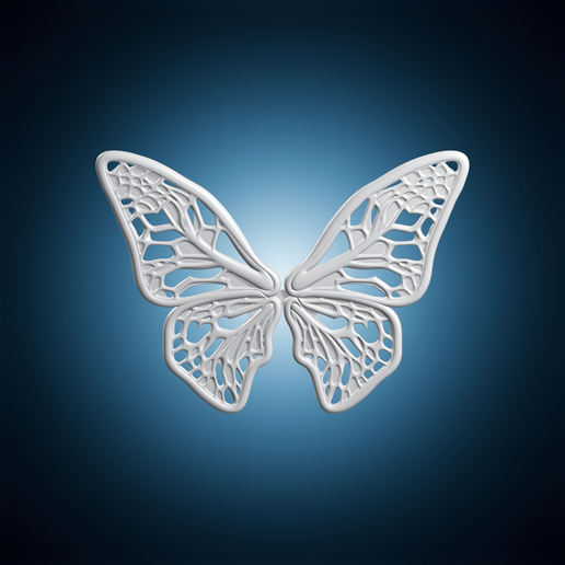 Filigree Butterfly Wings Stencil Design