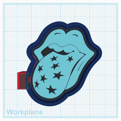 Tongue-and-stars.png Archivo STL Lengua y estrellas・Objeto de impresión 3D para descargar