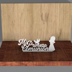 03.png STL file First Communion poster girl・3D printing template to download