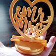 336620626_1958634804482917_6549798866952324826_n.jpg Wedding Centerpiece decoration Mr Mrs Heart With Stand / Gift / Cake Topper