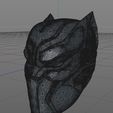 black panter mask printer to 3D print by makerslab 02.JPG Black Panther Mask from Civil War 3D print model