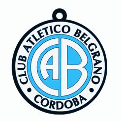 dfgs.jpg STL file Club Atletico Belgrano Key Ring・Template to download and 3D print