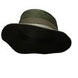 0_00016.jpg HAT 3D MODEL - Top Hat DENIM RIBBON CLOTHING DRESS British Fedora Hat with Belt Buckle Wool Jazz Hat for Autumn Winter Valentino Garavani - Rabbit skin calfskin ribbon antique