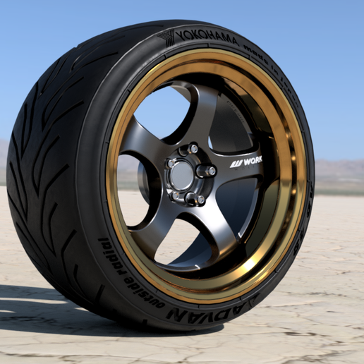 ヨギーさんのホイール（No.1） 🚗 Work Meister S1 R 2p 18 inch rims with advan tires for diecast