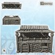 2.jpg Medieval house with covered balcony and wooden door (1) - Medieval Fantasy Magic Feudal Old Archaic Saga 28mm 15mm