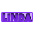 Linda_Playful.STL Linda 3D Nametag - 5 Fonts