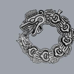 1.jpg Archivo STL maya serpiente kukulcán・Objeto de impresión 3D para descargar