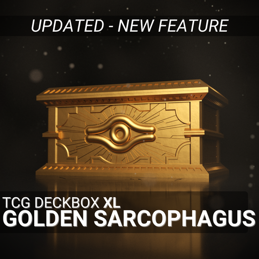 yugioh gold sarcophagus deck Millennium Gold Sarcophagus Yu-Gi-Oh deck box | holds 3 TCG decks | Yugioh  gift | magnetic closure