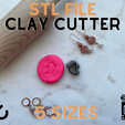 Polymer-Cutter-3.png Ghost Polymer Clay Stud Cutter | 5 Sizes | Digital STL File | 3D Printing