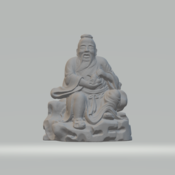 1.png Modelo impreso en 3D de un anciano chino
