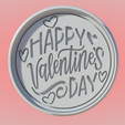 HappyValentinesDayRound3.png Round Happy Valentine's Day Cookie Cutter and Stamp - Sweet Circles of Love!