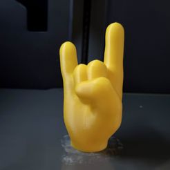 2D411173-B543-4398-BA72-3623213D492B.jpg STL-Datei Emoji Hand - Zeichen der Hörner 🤘・Vorlage für 3D-Druck zum herunterladen