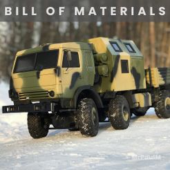Камаз_6350-1.jpg Free STL file RC TRUCK 8x8 KAMAZ 6350 3D: BILL OF MATERIALS・3D printable design to download