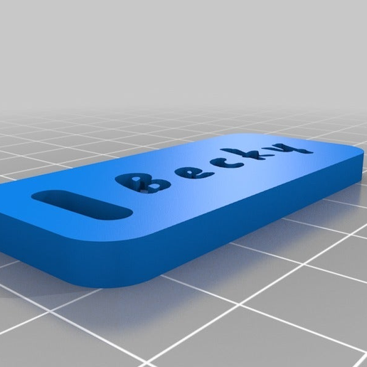 Becky Key Chain - 3D model önizlemesi
