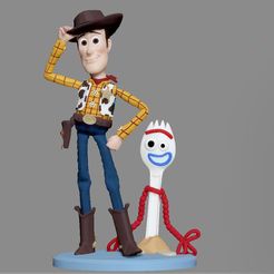 3.jpg STL file WOODY TOY STORY PIXAR DISNEY CHARACTER STATUE 3D PRINT・3D printable model to download