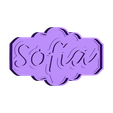 Sofia - copia.stl Sofia personalized cookie cutter