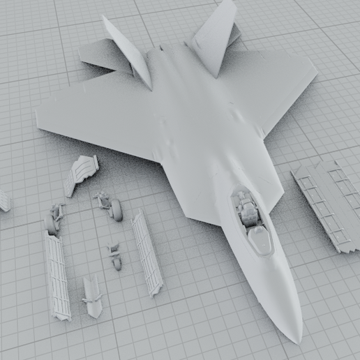 ️ Lockheed Martin F-22 Raptor aircraft MODEL・ STL File for 3D printing ...