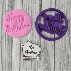 2022-09-21-11_24_07-Window.png Archivo STL Cortador y Sello Happy Birthday 7 cm・Modelo para descargar y imprimir en 3D