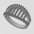 wf1.jpg Fichier STL Bague mode à lèvres diamantées en treillis métallique tressé Tailles US 7 8 Modèle d'impression 3D・Modèle pour imprimante 3D à télécharger