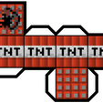 TNT-block.png Papercraft Minecraft TNT Block (Lasercut)