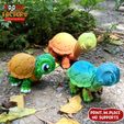 18.jpg Fichier STL MIGNONNE TORTUE FLEXI ARTICULÉE・Modèle pour imprimante 3D à télécharger