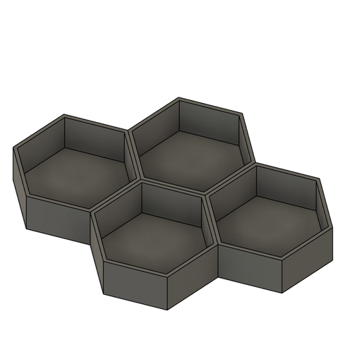 Parts tray litter box  hexagonal boxes