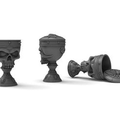 untitled.403.jpg Download free OBJ file Bloody Chalice dice cup • 3D print object, Sebtheis