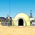 MG-LarsHome0001.jpg Star Wars Diorama Lars homestead for Action Fleet and MIcro Galaxy collection