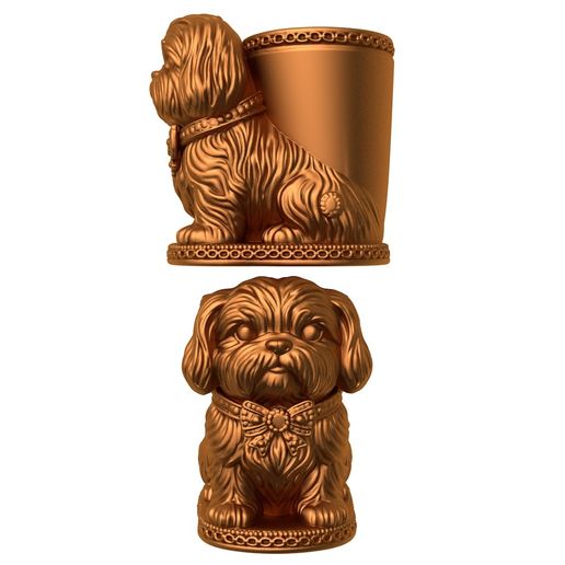 dog shaped flower pot / dog planter / dog planter stl / dog shaped vase / 3D Dog Shaped Planter Bowl
