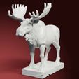 000_cover.jpg Bull Moose Statue STL – Realistic Stone Sculpture 3D Print for Wildlife Collectors