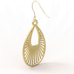 finding.jpg STL-Datei Tear Drop Shaped Earring kostenlos・3D-druckbare Vorlage zum herunterladen