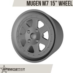 1.jpg STL file Mugen M7 15" Wheel 1/24 Scale・3D printer model to download