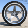 ADVAN-GT-v1233.png ADVAN GT 18 Inch Rims With Yokohama tires for diecast and scale models