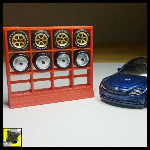 Rack For Tires Diorama 1/64 Scale 3D model