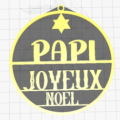 Image-bdn.png Fichier STL Boule de Noël Papi Joyeux Noël・Design pour imprimante 3D à télécharger