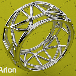 Organico001A.png Download STL file Fine Jewelry, Geometric Shapes Ring 01 • 3D printing template, jewbroken