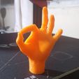 view2.jpg Statue of OK Hand Model 3D Print