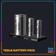 Tesla-Battery-Pack-PS.png Tesla Battery Pack, Cell 4680, 2170, 18650, SET