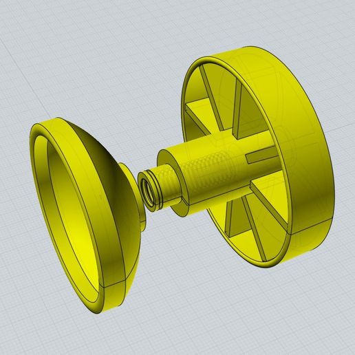75mm bowl tripod-head lock handle - 3D model önizlemesi