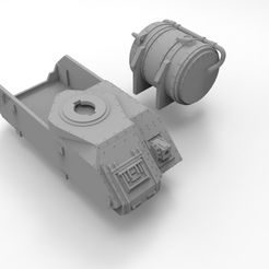 Front.jpg Free STL file Interstellar Army Flame Tank Middle・3D printing template to download