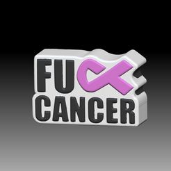 FuckCancer.jpg Archivo STL CHAMPÚ SÓLIDO FUCK CANCER Y MOLDE PARA BOMBA DE JABÓN・Idea de impresión 3D para descargar