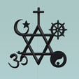 ss4.png 3d printable All religions multi religions atheist wall art