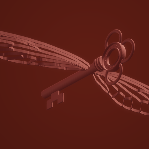 Winged key V1 3D model