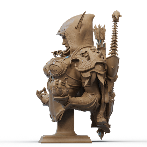 8.450.37.png SYLVANAS WINDRUNNER Bust 3D Print