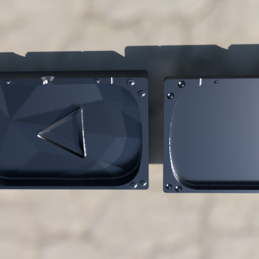 Archivo 3D YouTube Diamond Play Button 2 Part Mold・Objeto de impresión ...