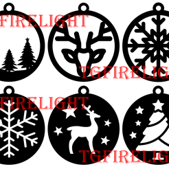 6-good.png Christmas ornaments set #2 Laser cutting